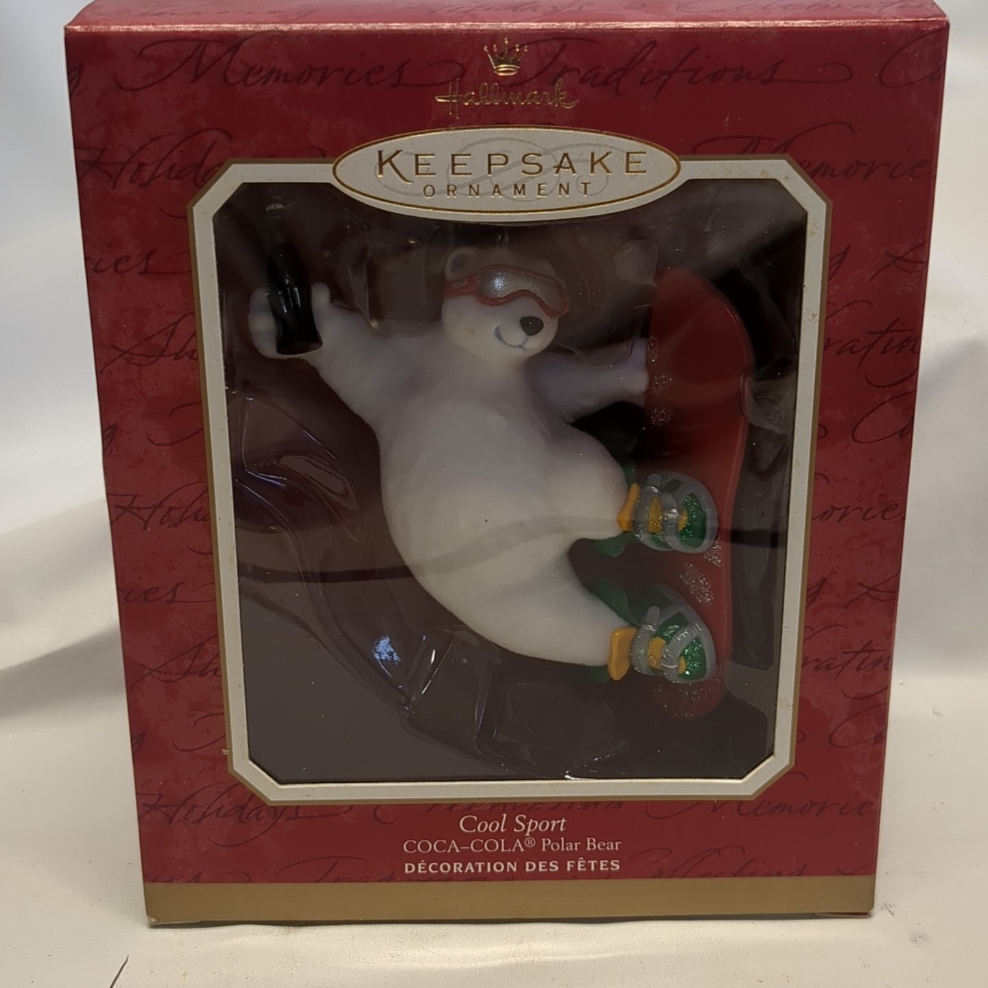 Hallmark Keepsake Ornament 2001 Coca-Cola Polar Bear Snowboard Cool Sport