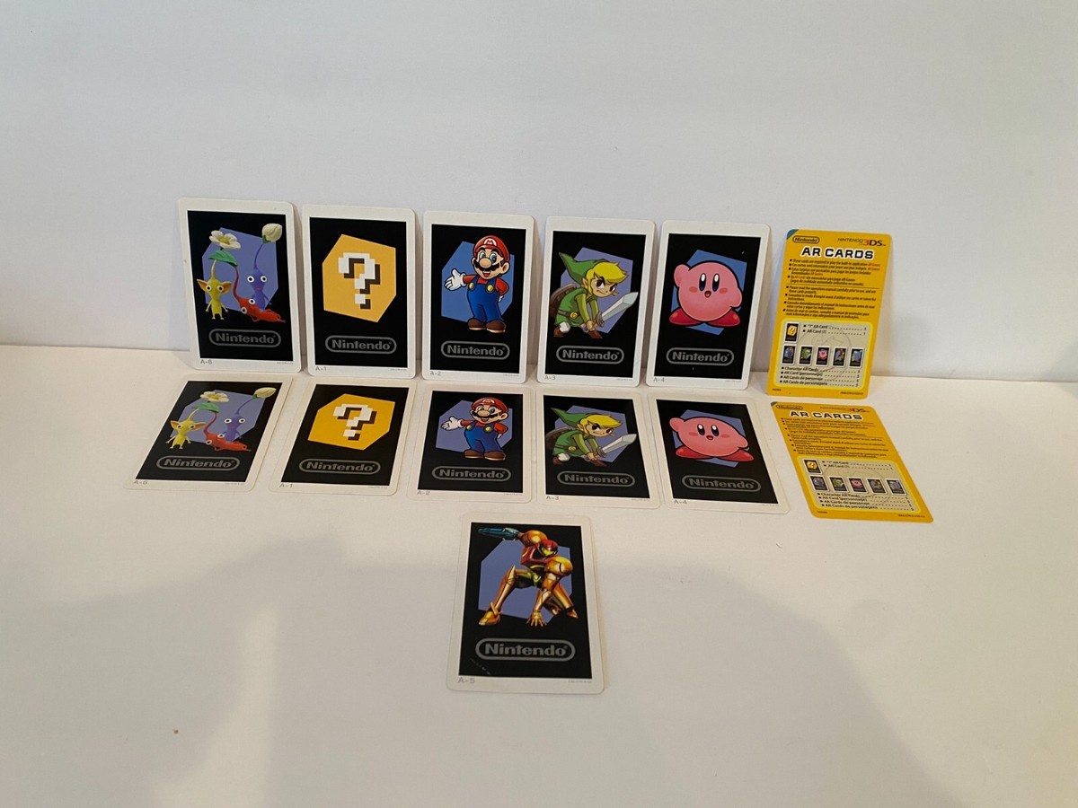 Nintendo 3DS AR Cards 13 Cards Mario Metroid -Kirby Zelda
