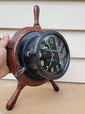 WW2 1944 Chelsea Ships Bell Clock US Maritime Commission | eBay