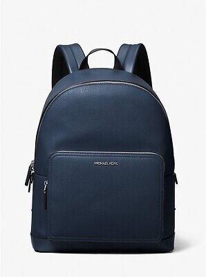 Michael Kors Cooper Men's Navy Pebbled Leather Backpack Michael Kors Cooper Men's Navy Pebbled Leather Backpack