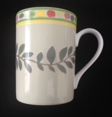 Mikasa China Park Row Green M5154 - CAPPUCCHINO MUG / COFFEE CUP