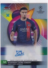 Topps Finest Champions League 2024 No A-WZ Warren Zaire-Emery Auto Refractor