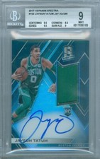 Jayson Tatum 2017 Panini Spectra Jersey Auto #/299 RC Rookie Autograph BGS 9