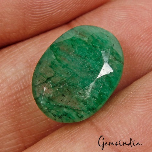Certificado 11.20 Cts Corte Ovalado Natural Esmeralda Superior Piedras Preciosas Verdes Valoración $2K+ - Imagen 7 de 7