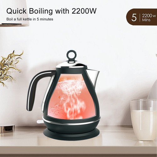 Vintage Electric Kettle & 2 Slice Toaster SET Combo Deal Stainless Steel Black - Picture 5 of 23