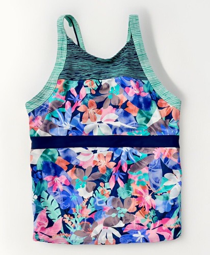 Athleta Girl Surfs Up Tropical Floral Tankini Swim Top Girls' Sz: XL/14 NWT $35