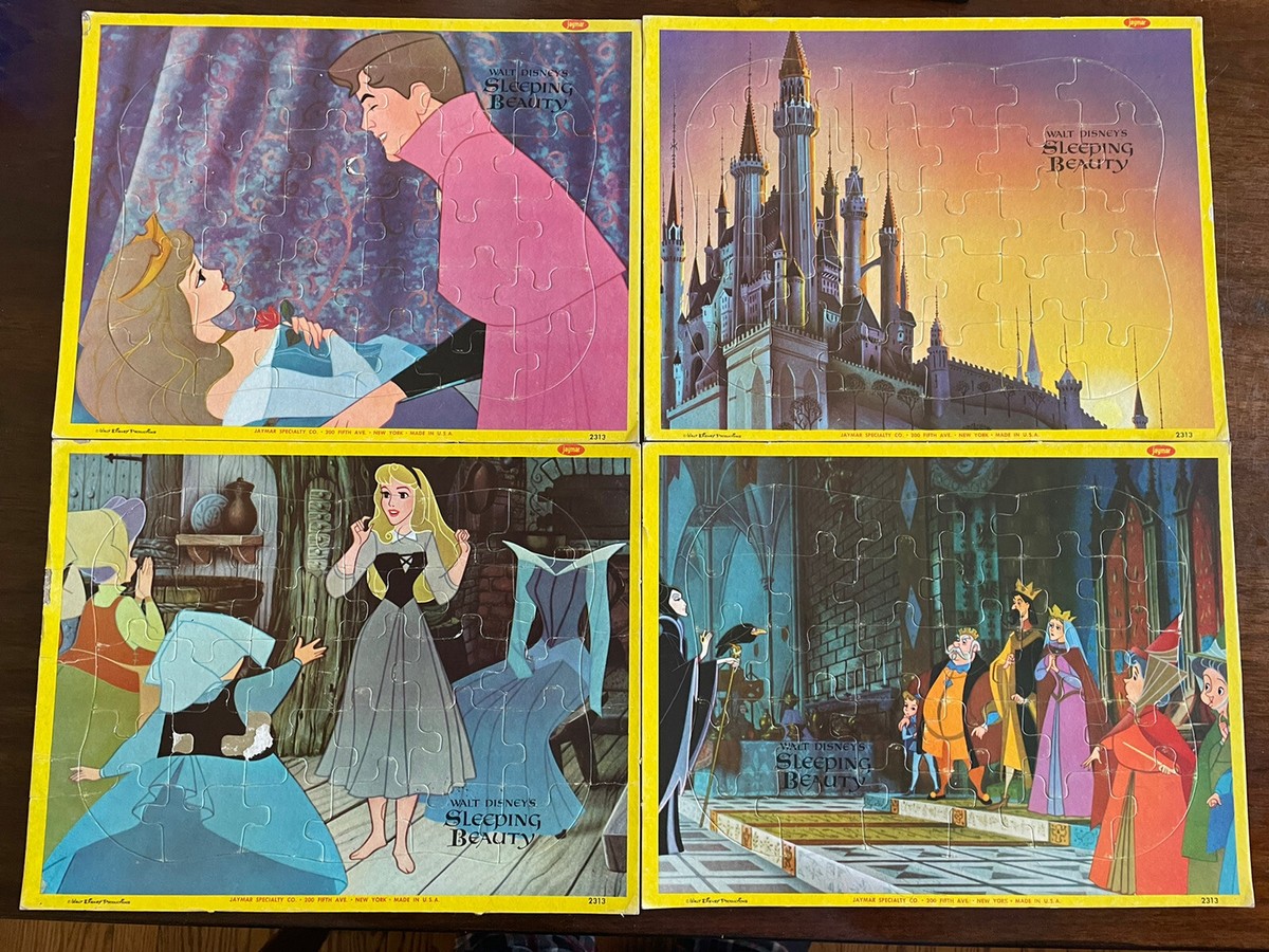 4 Vintage 1959 Jaymar Disney Puzzles Sleeping Beauty #2313