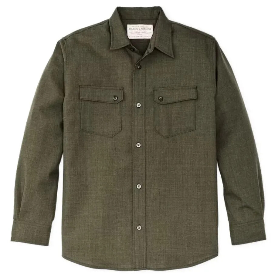 Filson Worsted Wool Guide Shirt 20263530 Forest Green Heather