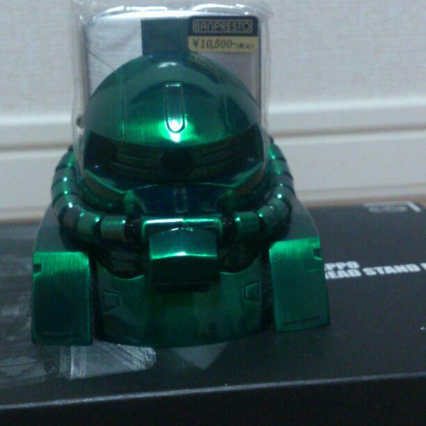 Zippo Oil Lighter Zaku MS-06 Head Stand Model Mobile Suit Gundam