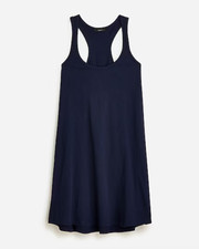 J Crew Swingy Mini Tank Dress Large Navy Blue Swim Cover up Worn Once