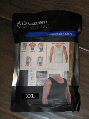 ESTEEM APPAREL BLACK COMPRESSION TANK TOP SHIRT SIZE XXL NEW