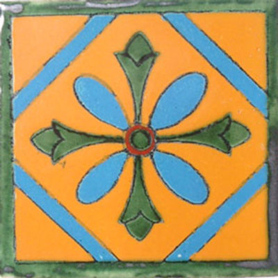 25 Mexican Tiles Talavera Ceramic Handmade Mexico #C012