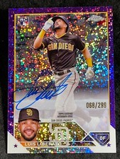 2023 Topps Chrome PURPLE SPECKLE REFRACTOR ROOKIE AUTO Luis Liberato 068/299