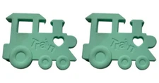 Lil' Jumbl BPA-Free Food-Grade Baby Teething Train Toy TR012 Mint LOT OF 2