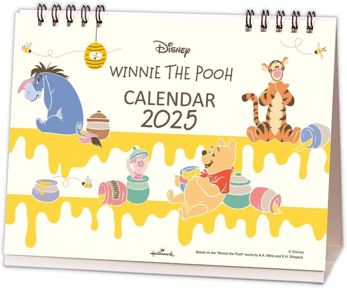 Hallmark 834-791 Disney Winnie The Pooh Calendar 2025 Desktop 14.5
