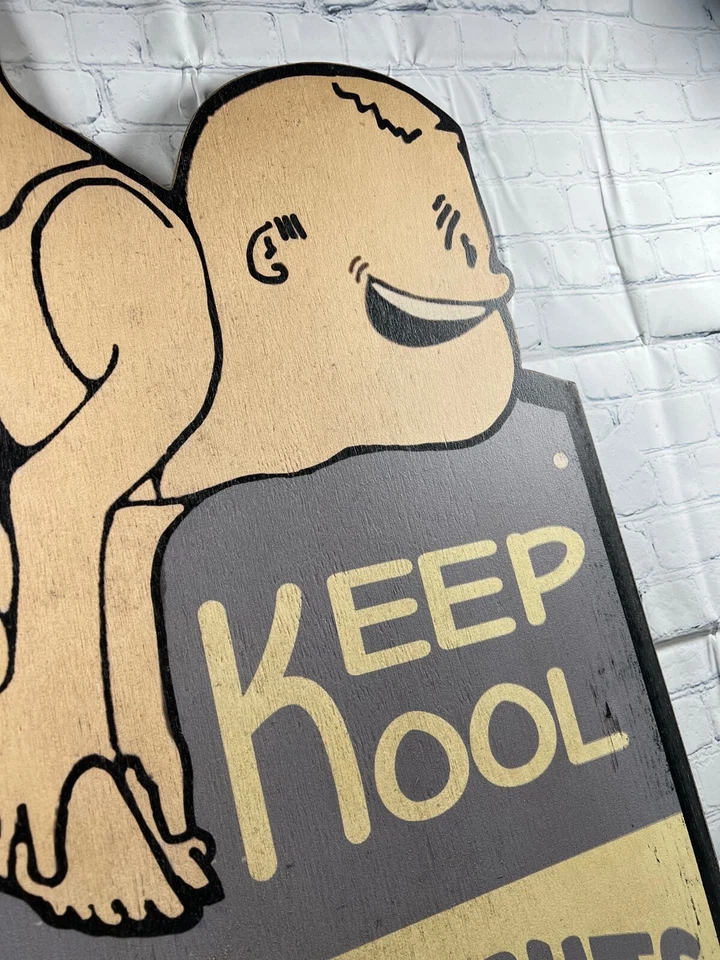 Letrero estilo antiguo de madera Keep Kool para decoración del hogar piscina de buceo 15x24 - Personalizar Foto 3 de 4