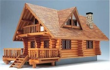 Woody Joe 1/24 Log-House Wooden Model Kit from Japan New