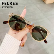 Round Polarized Sunglasses Men Women Retro Outdoor Driving Glasses UV Protection