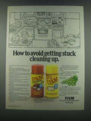 1985 Pam Cooking Spray Ad - Avoid Getting Stuck