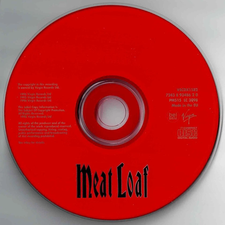 Meat Loaf – 5"CD - Runnin' For The Red Light (I Gotta Life) (Tour CD 4 Postcard) Foto 2 de 4
