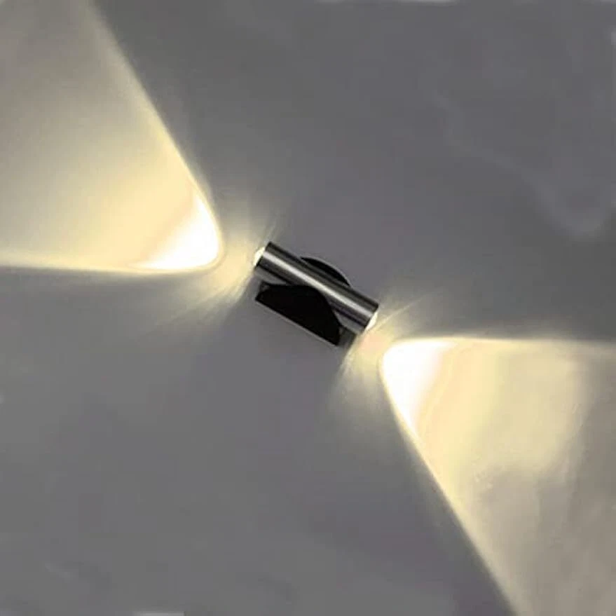 Luminária de parede moderna de duas cabeças para cima e para baixo holofote LED decorativo EUA - Imagem 4 de 4