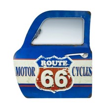 Autotür mit Spiegel Route 66 Motorcycles 41x47x5 cm obercool ! Werkstatt Retro