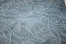 ROMANCING THE SEA LIGHT SWIRLS ON FEDERAL BLUE - 100 COTTON FABRIC