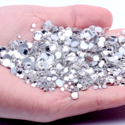 CTOBB Glitter Crystal AB Multi Rhinestones SS3-SS50 Non Hot Fix - Foto 5