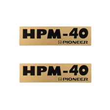 Pioneer HPM-40 Speaker Logo Badge Aluminum 60mm(2.36")X16mm(0.63")