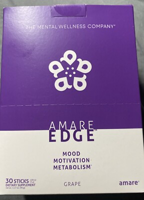 Amare Global Edge Grape, 30 Sticks/Servings - Exp 06/2026 New