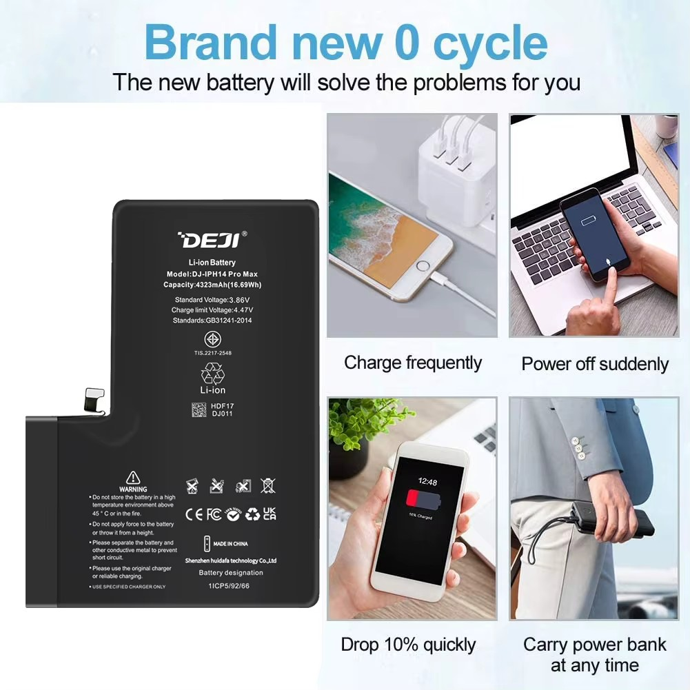 New OEM DEJI battery for Apple iPhone 14, 14 Plus, 14 PRO, 14 PRO