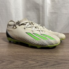 ADIDAS X SPEEDPORTAL .2 FG SOCCER CLEATS US 1 WHITE / GREEN Used Boot