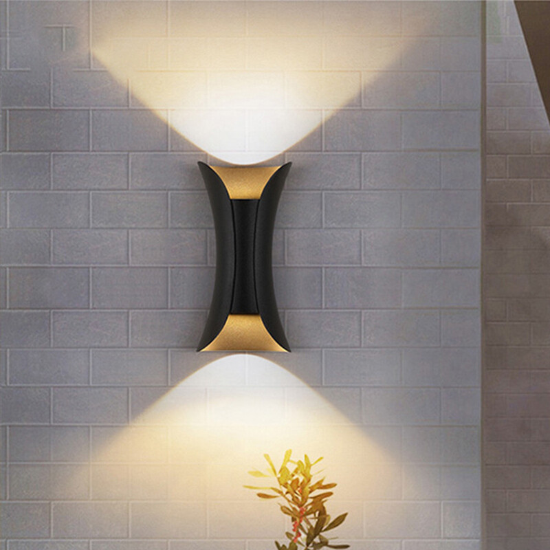 Curved Up Down Exterior Wall Light