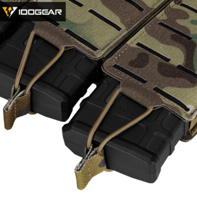 IDOGEAR LSR 556 Mag Pouch - Porta Caricatori Triplo Per MOLLE, Taglio Laser