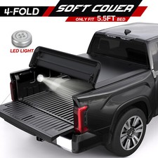 4-fold 5.5ft Truck Bed Soft Tonneau Cover For 2014-2026 Toyota Tundra Sr5 Wlamp 4-fold 5.5ft Truck Bed Soft Tonneau Cover For 2014-2026 Toyota Tundra Sr5 Wlamp