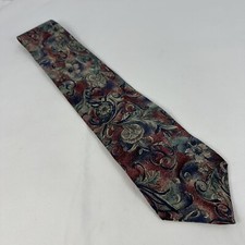 Vintage Karl Lagerfeld Mens Neck Tie Multicolor Designer Floral Classic All Silk