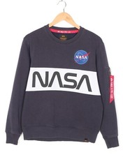 ALPHA INDUSTRIES NASA Pullover Sweatshirt Men Size S VR2264