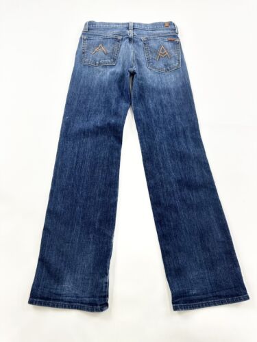 Seven 7 For All Mankind Jeans Girls 14 Blue A Pocket Bootcut  - Afbeelding 1 van 11