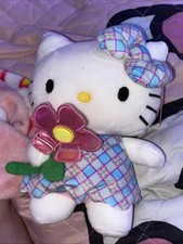 2024 Sanrio HELLO KITTY with Flower Easter Spring PLUSH 8" Pastel Dress NEW TAG