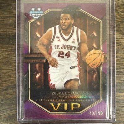 2025-26 Bowman Basketball Chrome U #VIP-24 Zuby Ejiofor VIP St. John’s /199