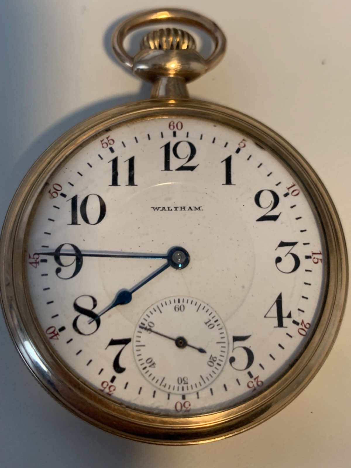 1913 Waltham Pocket Watch Grade 636 Model 1908 16s Gold Filled Working