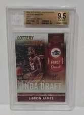 2009 Playoff Contenders Lebron James GOLD Lottery Winners GOLD /100 SGC 9.5 