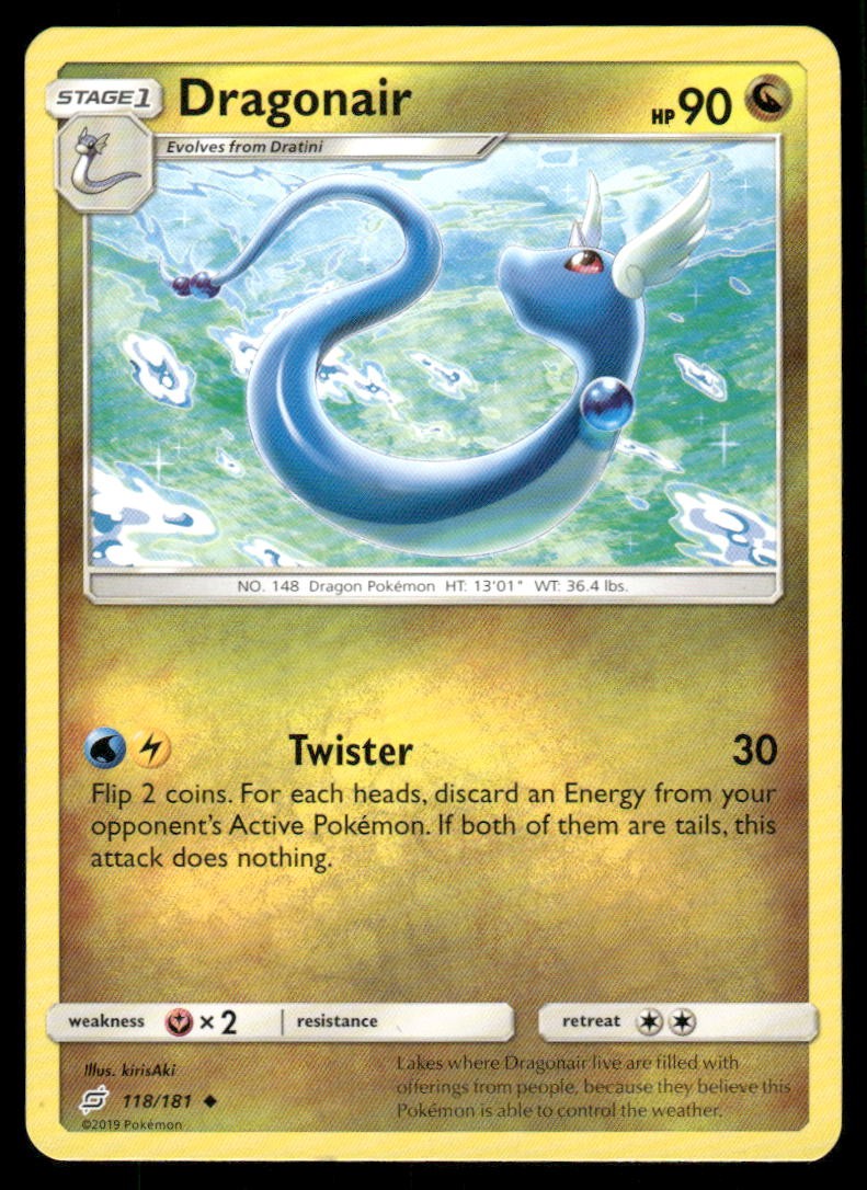 Dragonair 118/181 Uncommon Team Up Pokemon Moderately Played