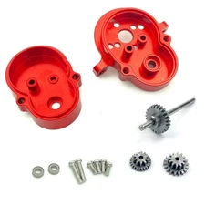 Transfer Gearbox Kit With Metal Motor Gear Upgrade for WPL D12 1/10 RC Truck Car