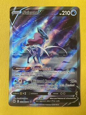 Suicune v GG38/GG70 Crown Zenith Galarian Gallery Ultra Rare Pokémon TCG