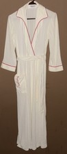Vintage Robe Bath Swim P Kayser Pockets Lace Terrycloth Housecoat Retro Cottage