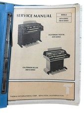 Thomas Californian Organ Service Manual 287B 2001B