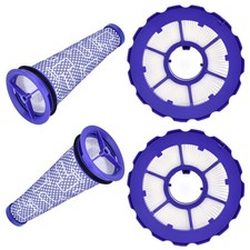 Syxtidy 2er-Pack Ersatz-Hepa-Pfostenfilter & waschbares Vorset blau