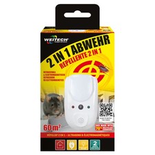 Weitech 2in1 Ultrasonic And Electromagnetic Pest Repeller Plug-in