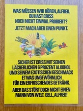 Criss Schaumweingetr&auml;nk 70s retro 1972 Vintage Ad Werbung Reklame
